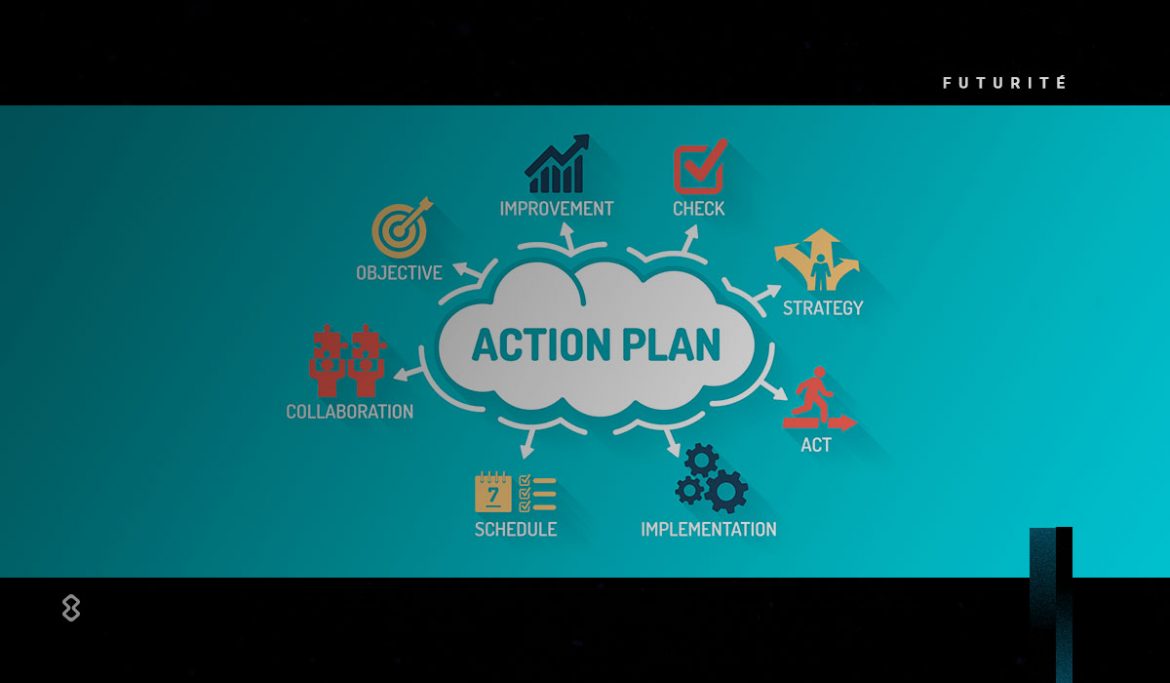 plan de acción para empresas, vector